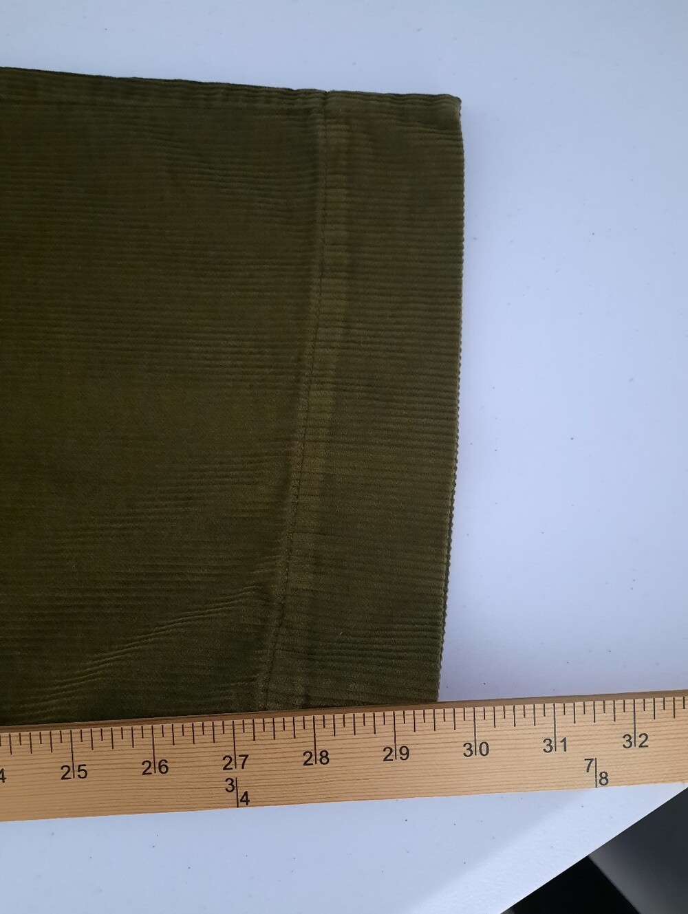 Old Navy High Rise Wide Leg Satin Moss Green Cotton Corduroy Pants size 8 - Picture 14 of 15
